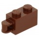 LEGO kocka 1x2 egyik oldalán fogantyúval, vörösesbarna (34816)